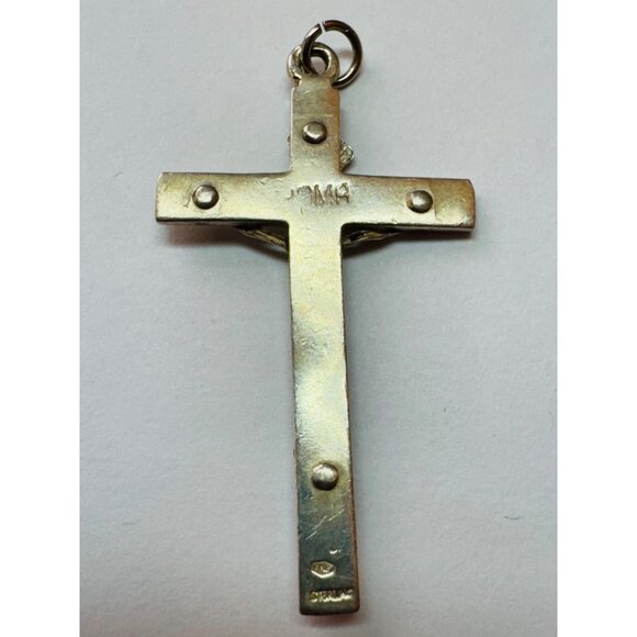 Estate Sterling Silver 925 Crucifix Cross Pendant Jesus Christ Religious Jewelry - Picture 4 of 8